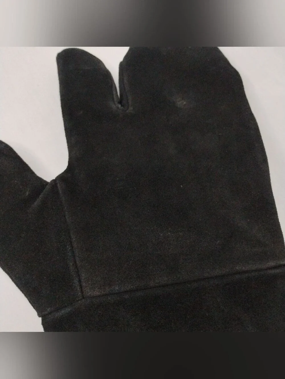 Vintage The Pampered Chef Black Suede Oven Mitts BBQ Grill Gloves Heat Resistant
